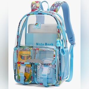 HTWO Clear Spacious Backpack Book Bag Stadium Approved Backpack NEW!